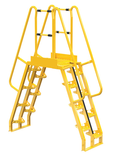 Alternating 8 Step Cross-Over Ladder w/ 68 Degree Step Angle & 20